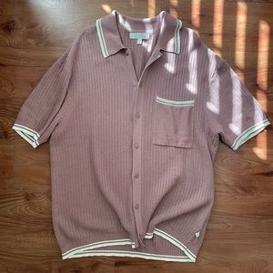 Urban Outfitters Knit Vintage-Style Mauve Polo